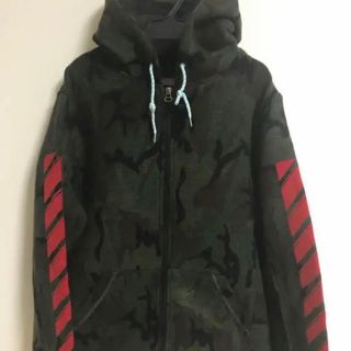 オフホワイト(OFF-WHITE)のOFF WHITE オフホワイト 迷彩 カモフラ パーカー L(パーカー)