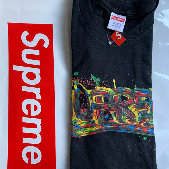 Supreme Painted Logo Shirt M BLACK