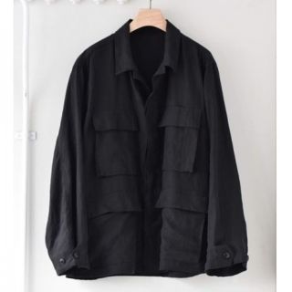 コモリ(COMOLI)の20SS 新品 COMOLI リネン BDU ジャケット サイズ1 黒(ブルゾン)