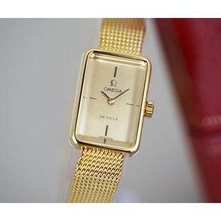 オメガ(OMEGA)の美品 オメガ デビル エメラルドカット ゴールド 手巻き レディース Omega(腕時計)