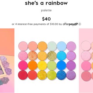 カラーポップ(colourpop)のcolourpop カラーポップ  アイシャドウ　she‘s a rainbow(アイシャドウ)