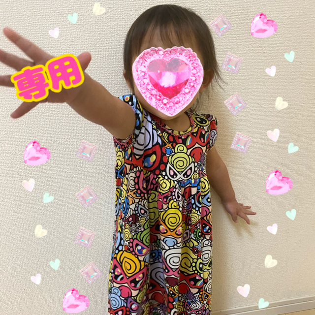 HYSTERIC MINI(ヒステリックミニ)の専用❤キラミニフードパーカー100 キッズ/ベビー/マタニティのキッズ服女の子用(90cm~)(Tシャツ/カットソー)の商品写真