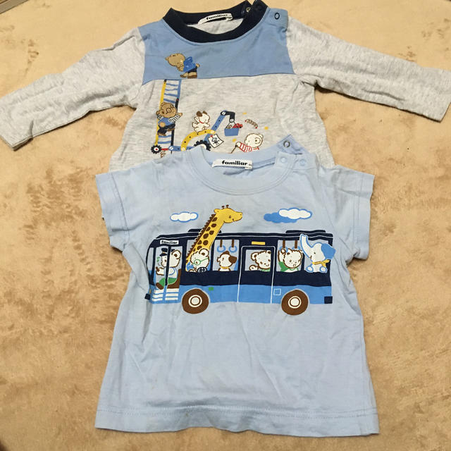 familiar(ファミリア)のファミリア　Tシャツ　2枚セット80 キッズ/ベビー/マタニティのベビー服(~85cm)(Ｔシャツ)の商品写真