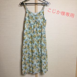 アクシーズファム(axes femme)のaxes  femme ジャンパースカート　薄い緑　花柄　＆　プリーツスカート(ひざ丈ワンピース)