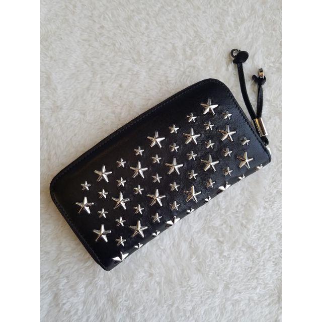 JIMMY CHOO ジミーチュウ スター スタッズ 長財布 Black - 財布