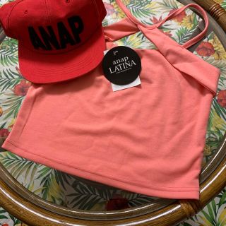 アナップ(ANAP)のANAP  キャプ＆キャミセット　　キャミ新品♡キャプ中古(キャップ)