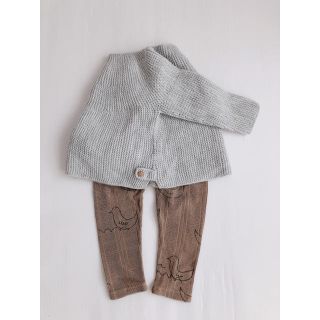 ザラキッズ(ZARA KIDS)の【美品】ZARA baby ニット くすみブルー(ニット/セーター)