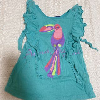 アナスイミニ(ANNA SUI mini)のANNA SUImini 肩フリル 鳥トップス 100cm(Tシャツ/カットソー)