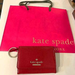 ケイトスペードニューヨーク(kate spade new york)の【かや様専用】ケイトスペード　定期入れ　キーケース　袋付き(名刺入れ/定期入れ)