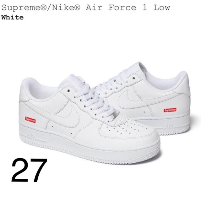 Supreme Nike AIR FORCE 1  白　27cm