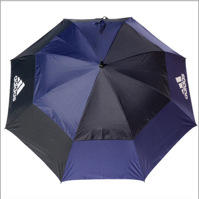 adidas(アディダス)のアディダス ダブルキャノピーUVネイビー137cm新品 ゴルフ傘 晴雨兼用 スポーツ/アウトドアのゴルフ(その他)の商品写真