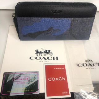 コーチ(COACH)の未使用　カッコ良い迷彩か　コーチ　ラウンドファスナー　長財布(長財布)