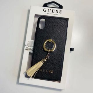 ゲス(GUESS)のGUESS ゲス iPhone X/XS バンカーリング ケース フリンジ付き(iPhoneケース)