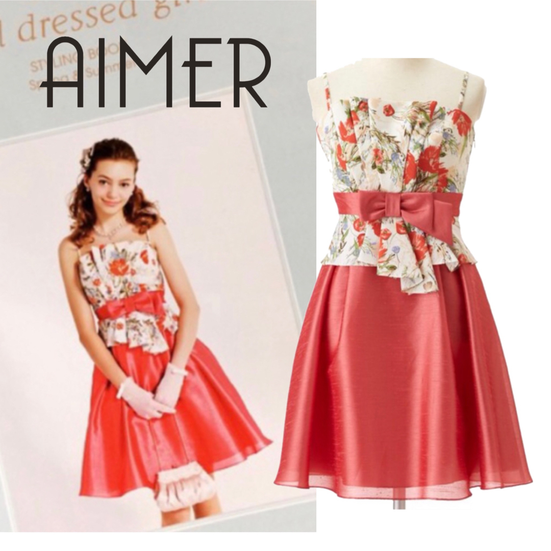 AIMER(エメ)のAIMER❤︎ フラワープリントフレアドレス レディースのフォーマル/ドレス(ミディアムドレス)の商品写真