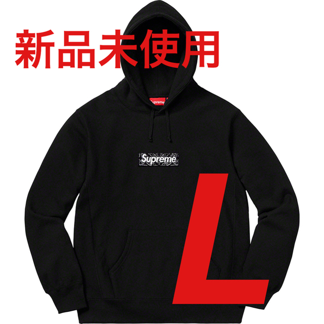 Black黒SIZE正規品 Bandana Box Logo Hooded Sweatshirt L