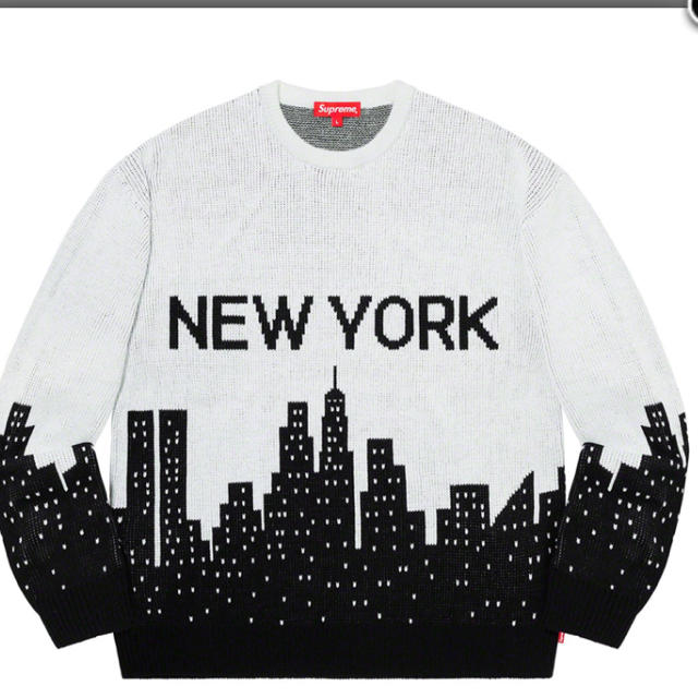 新品未使用　Supreme New York Sweater 白黒　M