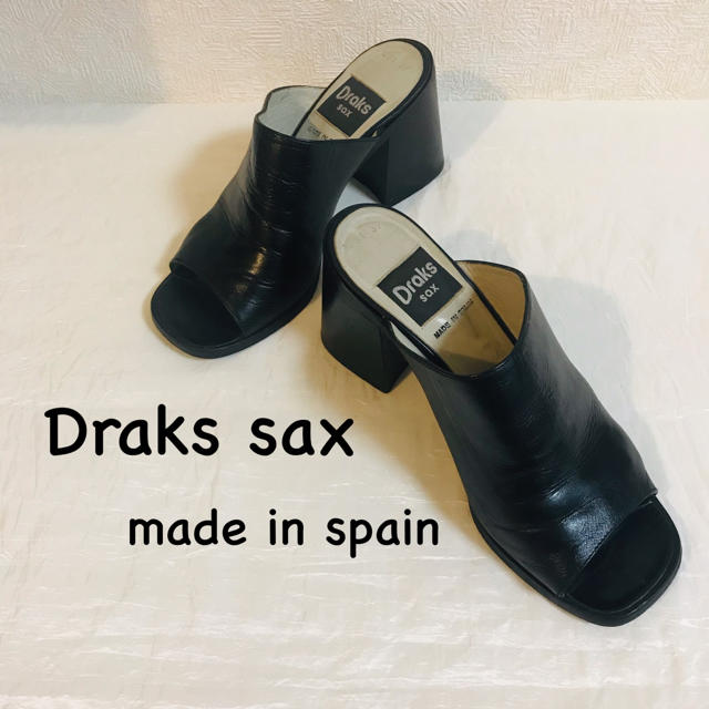 ZARA(ザラ)の m m様専用 ▥▪Spain▪Blackレザー  太ヒールサンダル 37▪▥ レディースの靴/シューズ(サンダル)の商品写真