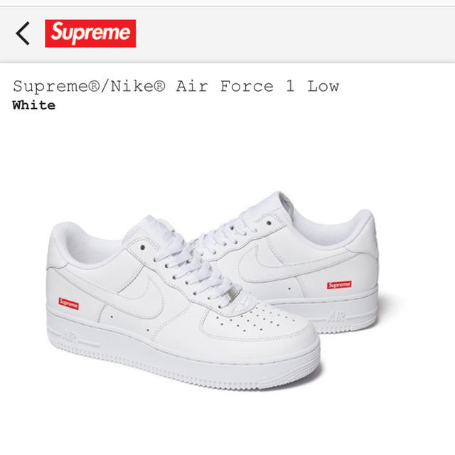 WhiteSIZE26 Supreme Nikr Air Force 1