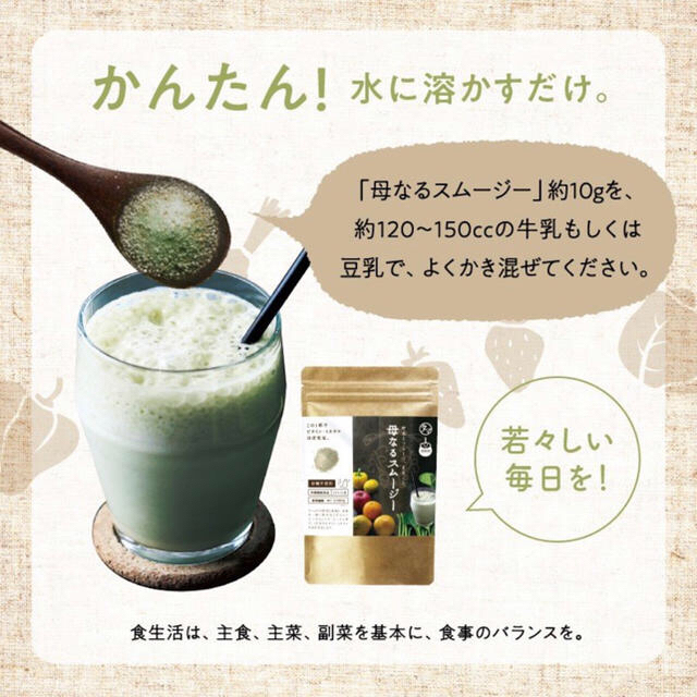 さや香様専用☆母なるスムージー　みらいのこうそ　各1袋読本&スプーン付き 食品/飲料/酒の健康食品(その他)の商品写真