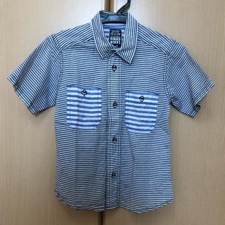 ラゲッドワークス(RUGGEDWORKS)のキッズ  ボーダー柄シャツ  サイズ120(ブラウス)