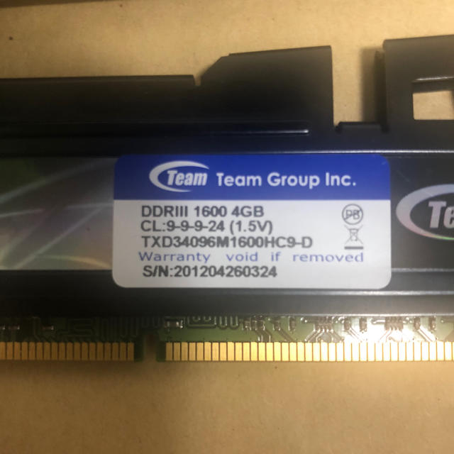 Team製DDR3メモリ　4GBx4 16GBスマホ/家電/カメラ
