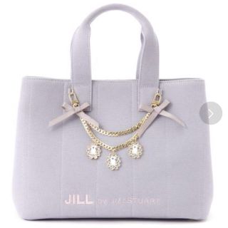 ジルバイジルスチュアート(JILL by JILLSTUART)のジュエルリボントートバック 新品未使用タグ付き ラベンダー 大(トートバッグ)