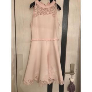 テッドベイカー(TED BAKER)のTed Baker☆桜ピンク カットワーク レース ワンピース(ひざ丈ワンピース)