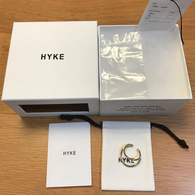 HYKE ハイク　ダブル　イヤーカフ　ゴールド