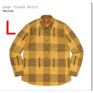 シュプリーム(Supreme)のSupreme Logo Plaid Shirt 黄色 Lサイズ(シャツ)