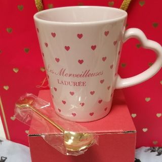 ラデュレ(LADUREE)のラデュレ    新品   マグカップ スプーン付き  ノベルティ(ノベルティグッズ)