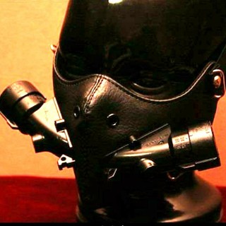 エキゾーストフェイスマスク　黒マスク　ＦＦ　コスプレ   バイク サバゲー(個人装備)