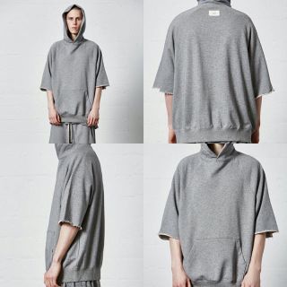 フィアオブゴッド(FEAR OF GOD)の【Mサイズ】CUT-OFF SLEEVE PULLOVER HOODIE (パーカー)