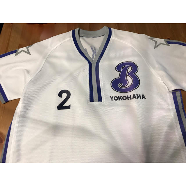 横浜DeNAベイスターズ(ヨコハマディーエヌエーベイスターズ)の【美品・数回のみ着用】横浜ベイスターズ ユニフォーム ホーム 内川聖一 ホークス スポーツ/アウトドアの野球(応援グッズ)の商品写真