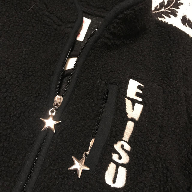 EVISU(エビス)のEVISU キッズ　ブルゾン　ブラック　エビス　140 キッズ/ベビー/マタニティのキッズ服男の子用(90cm~)(ジャケット/上着)の商品写真