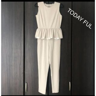 トゥデイフル(TODAYFUL)のTODAYFUL ペプラムサロペット(オールインワン)