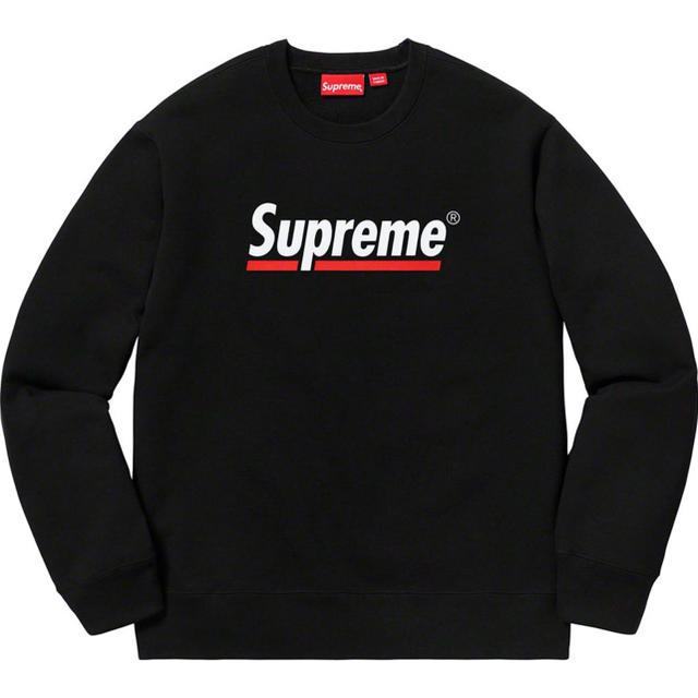 トップス【Sサイズ】Supreme Underline Crewneck Black 黒