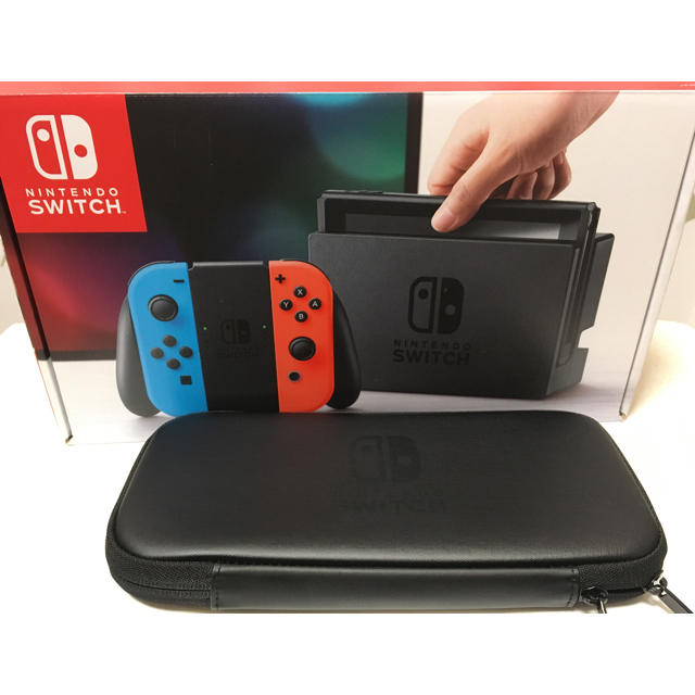 【美品】【旧型】Nintendo Switch 本体【純正ポーチ付き】