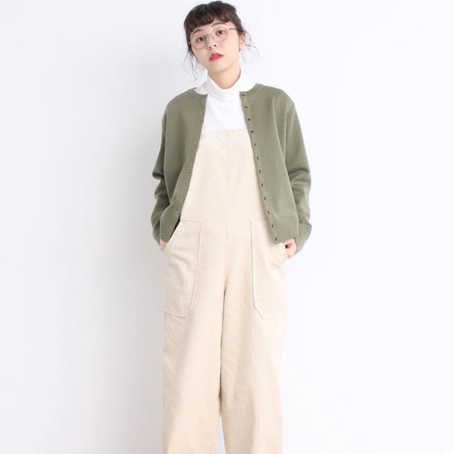 Dot&Stripes CHILDWOMAN(ドットアンドストライプスチャイルドウーマン)のDot&Stripes W/AC ミラノリブ　クルーカーディガン レディースのトップス(カーディガン)の商品写真