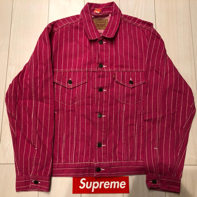 supreme✖︎Levi's pinstripe tracker jacket 