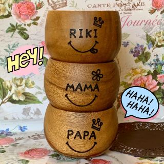 ♡ぬくもりある木の器　ライスボウル＆スプーンセット♡ご家族でお揃いに♪(食器)