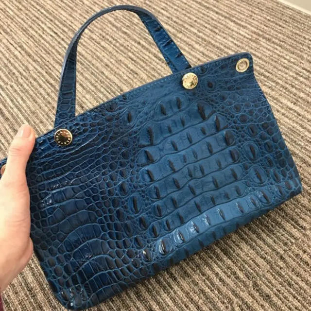 レア品 FURLA クロコ型押し 2WAY mini PIPER