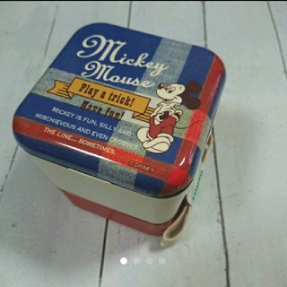 ミッキーマウス(ミッキーマウス)の【クリリン様専用】新品★シンプルランチボックス角型2段 ミッキーマウス チェック(弁当用品)