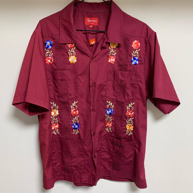 M 赤 supreme flowers guayabera shirt 19ss | www.innoveering.net