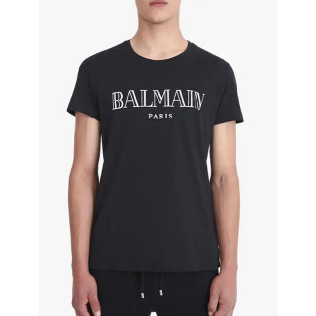 トップス バルマン Tシャツ 黒 nwLFt-m87300870239 半袖 までの