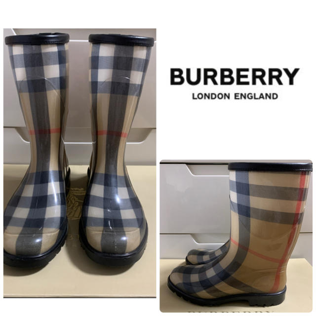 BURBERRY(バーバリー)のバーバリー バーバリーチェック　レインブーツ レディースの靴/シューズ(レインブーツ/長靴)の商品写真