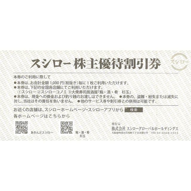 スシロー 株主優待 平日・土日祝割引券 500円 ×15枚 2020年6月30日 チケットの優待券/割引券(レストラン/食事券)の商品写真