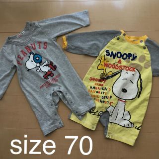 スヌーピー(SNOOPY)のsize70   スヌーピー カバーオール 2点セット(カバーオール)