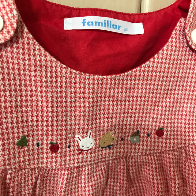 familiar(ファミリア)のfamiliarワンピース80 キッズ/ベビー/マタニティのベビー服(~85cm)(ワンピース)の商品写真