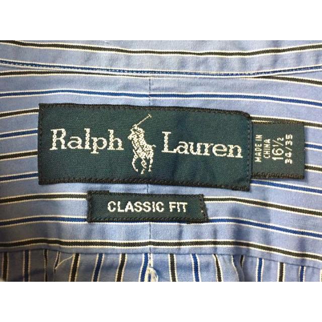 Ralph Lauren(ラルフローレン)のi have a pen様専用【古着】ラルフローレン ブルーストライプワイシャツ メンズのトップス(シャツ)の商品写真