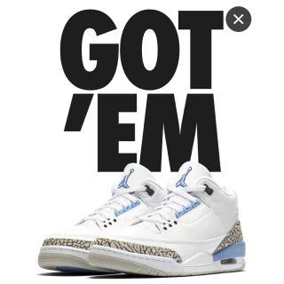 ナイキ(NIKE)のairjordan3 UNC(スニーカー)